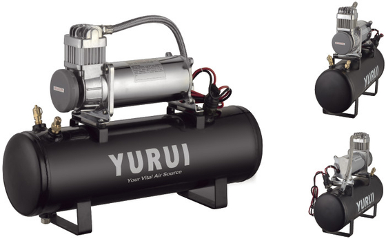 2.5 गैलन 12V पोर्टेबल कंप्रेस्ड एयर टैंक IP67 स्टील / क्रोम के साथ