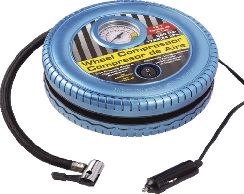 सिगरेट प्लग के साथ पोर्टेबल कार एयर कंप्रेसर inflator DC12v