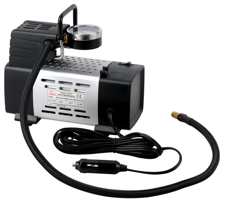 2 नोजल एडेप्टर के साथ पोर्टेबल मेटल एयर कंप्रेसर 150PSI 12V शक्तिशाली मुद्रास्फीति
