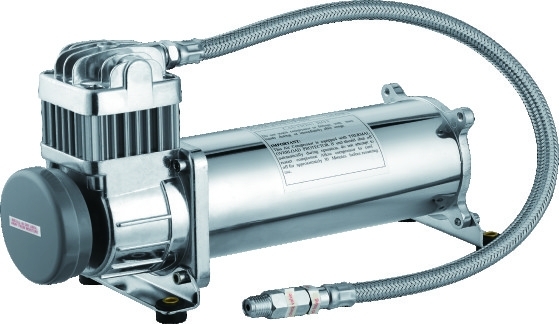 200PSI सिंगल क्रोम कार एयर कंप्रेसर 12v, ट्रकों के लिए एयर राइड सस्पेंशन