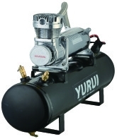 अच्छी कीमत ब्लैक एंड सिल्वर 12V 200psi स्टील पोर्टेबल कम्प्रेस्ड एयर टैंक / एयर सोर्स किट ऑनलाइन