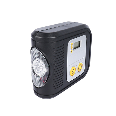 पोर्टेबल प्लास्टिक कार एयर कंप्रेसर डिजिटल डिस्प्ले Dc12v लैंप कपड़े बैग के साथ टायर पंप फुलाएं
