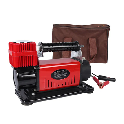 भारी शुल्क धातु DC12V दबाव गेज के साथ कार एयर कंप्रेसर कार टायर एयर inflator एकल सिलेंडर एयर कंप्रेसर