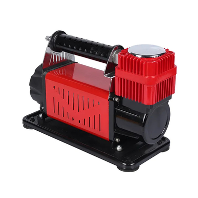 भारी शुल्क धातु DC12V दबाव गेज के साथ कार एयर कंप्रेसर कार टायर एयर inflator एकल सिलेंडर एयर कंप्रेसर