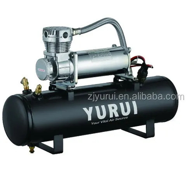 कार के लिए टैंक भारी शुल्क के साथ काला टिकाऊ 12v एयर सस्पेंशन कंप्रेसर
