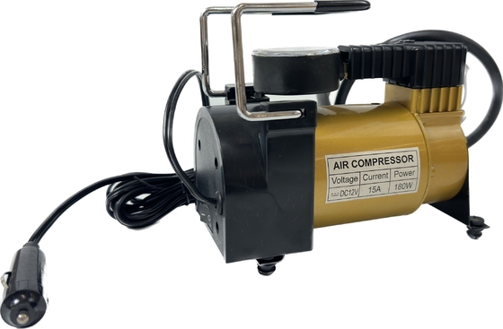पोर्टेबल धातु वायु कंप्रेसर DC12v एकल सिलेंडर कार टायर inflator पंप तेजी से Inflation