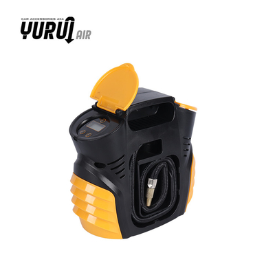 डिजिटल गेज के साथ DC12V पोर्टेबल मिनी कार एयर पंप एलईडी लाइट