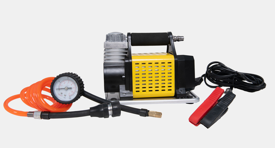 धातु दबाव गेज और नली के साथ DC12V धातु पोर्टेबल कार टायर inflator