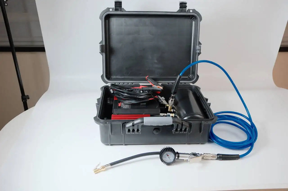 प्लास्टिक बॉक्स कार टायर inflator के साथ ऑफ-रोड डबल सिलेंडर एयर कंप्रेसर