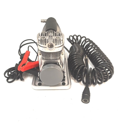 धातु सिंगल सिलेंडर एयर कंप्रेसर मगरमच्छ क्लिप टायर इन्फ्लेटर हैंडल के साथ