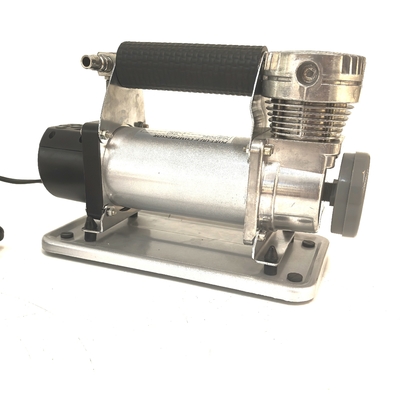 धातु सिंगल सिलेंडर एयर कंप्रेसर मगरमच्छ क्लिप टायर इन्फ्लेटर हैंडल के साथ