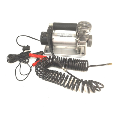 धातु सिंगल सिलेंडर एयर कंप्रेसर मगरमच्छ क्लिप टायर इन्फ्लेटर हैंडल के साथ