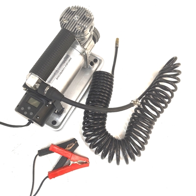 धातु सिंगल सिलेंडर एयर कंप्रेसर मगरमच्छ क्लिप टायर इन्फ्लेटर हैंडल के साथ