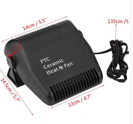 150 w 12 v मिनी पोर्टेबल कार हीटर इलेक्ट्रिक ब्लैक कलर लॉन्ग वर्किंग लाइफ
