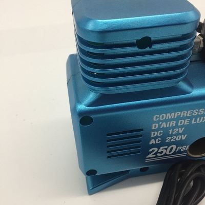 Ac110v - 230v Dc12v वाहन एयर कंप्रेशर्स 250psi प्लास्टिक सामग्री के साथ
