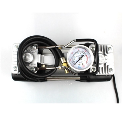वॉच के साथ डबल सिलेंडर मेटल एयर कंप्रेसर 180 w 150PSI पंप