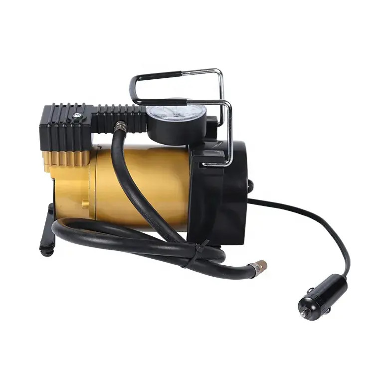 पोर्टेबल धातु वायु कंप्रेसर DC12v एकल सिलेंडर कार टायर inflator पंप तेजी से Inflation