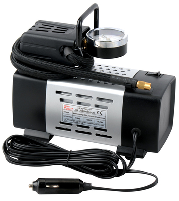 अच्छी कीमत 2 नोजल एडेप्टर के साथ पोर्टेबल मेटल एयर कंप्रेसर 150PSI 12V शक्तिशाली मुद्रास्फीति ऑनलाइन
