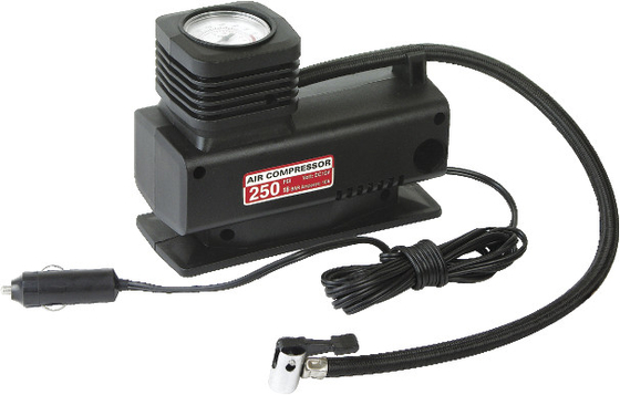 अच्छी कीमत अलग-अलग टायरों के लिए यात्रा DC12V कार एयर कंप्रेसर के साथ प्लास्टिक ब्लैक हैंडी ऑनलाइन