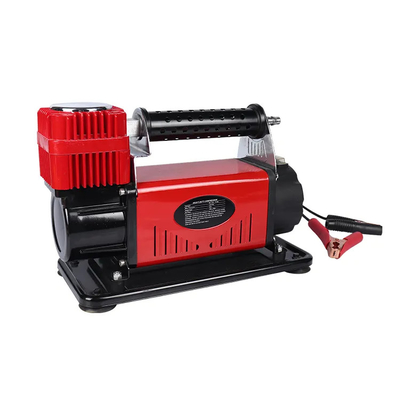 भारी शुल्क धातु DC12V दबाव गेज के साथ कार एयर कंप्रेसर कार टायर एयर inflator एकल सिलेंडर एयर कंप्रेसर