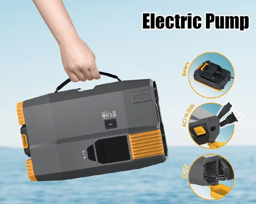 बैटरी और AC110V-220V के साथ 12 वोल्ट इलेक्ट्रिक सूप पंप स्क्रीन के साथ 20psi लंबे समय तक काम कर रहा है
