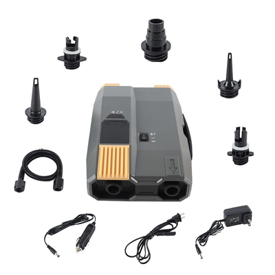 SUP और DC12V कार प्लग के साथ रिचार्जेबल एयर पंप AC 110v-220v पावर इलेक्ट्रिक के लिए पैडल बोर्ड