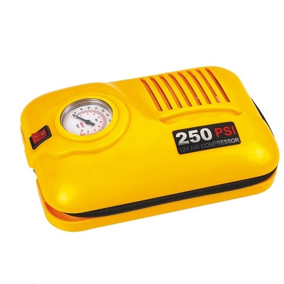 अच्छी कीमत 250psi कार एयर कंप्रेसर प्लास्टिक सामग्री, 2 इन 1 वाहन एयर कंप्रेसर डीसी 12 वी ऑनलाइन