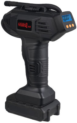 पोर्टेबल एयर कंप्रेसर 27L/मिनट प्रवाह दर 12V डीसी मोटर और 2000mAh रिचार्जेबल बैटरी के साथ तेजी से टायर इन्फलेशन के लिए